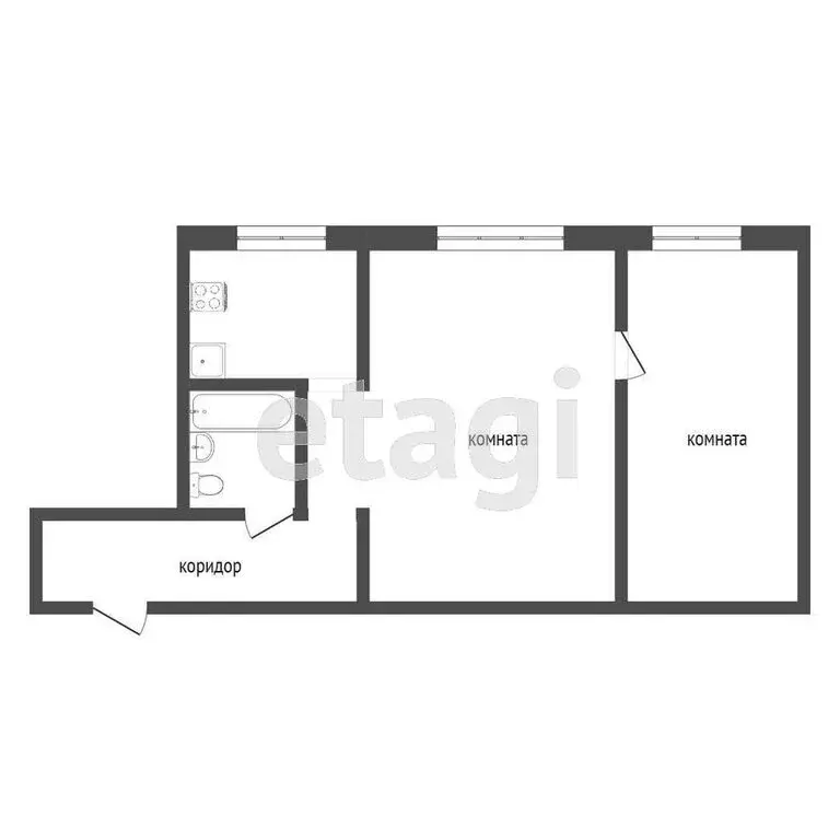 2-комнатная квартира: Миасс, Парковая улица, 2 (46 м) - Фото 1