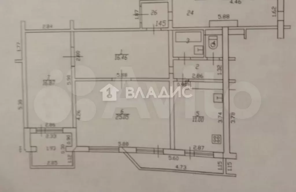 3-к. квартира, 76 м, 7/10 эт. - Фото 0