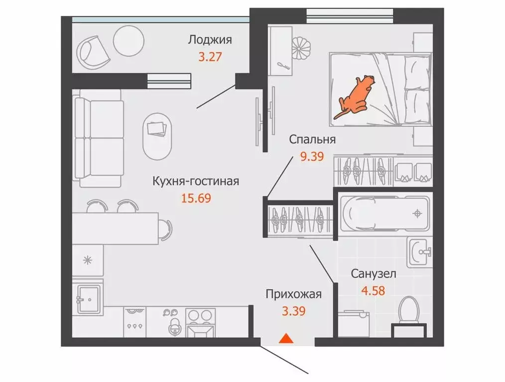 1-комнатная квартира: Ульяновск, микрорайон Новый Город, жилой ... - Фото 0