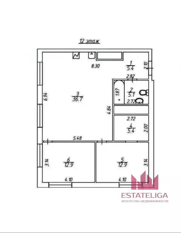 2-к кв. Москва бул. Братьев Весниных, 2 (81.0 м) - Фото 2