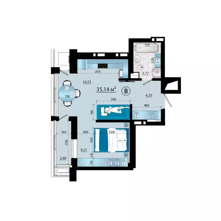 2-к кв. Приморский край, Владивосток просп. Красного Знамени (35.14 м) - Фото 1