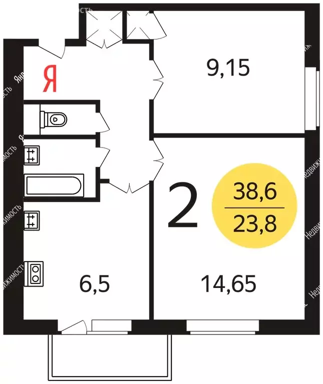 2-комнатная квартира: Москва, улица Металлургов, 38 (38 м) - Фото 0