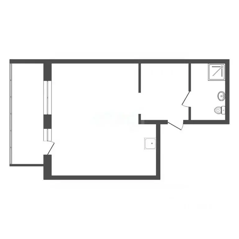 Студия Красноярский край, Красноярск ул. Мужества, 10В (26.5 м) - Фото 2