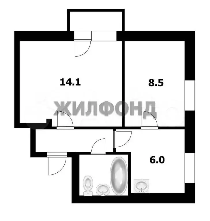 1-к. квартира, 35 м, 5/9 эт. - Фото 0