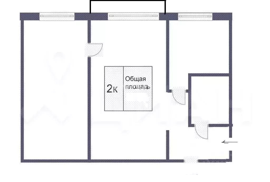 2-к кв. Крым, Ялта ул. Кривошты, 14 (48.0 м) - Фото 2