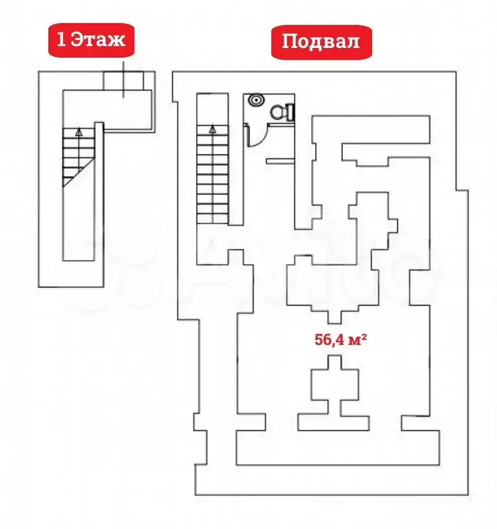 Продажа Подвала на Тверской - 56,4 м - Фото 0