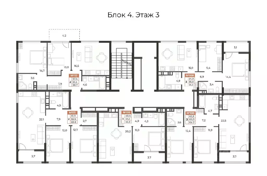 2-к кв. Крым, Симферополь ул. Караимская, 50 (63.8 м) - Фото 1