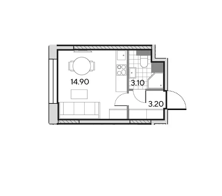 Продаётся квартира-студия, 21.2 м - Фото 0