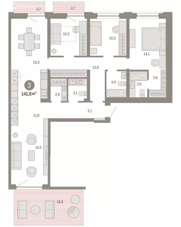 3-комнатная квартира: Екатеринбург, жилой район Юго-Западный, жилой ... - Фото 1