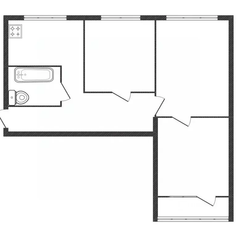 3-к кв. Белгородская область, Белгород ул. Белгородского полка, 34 ... - Фото 2