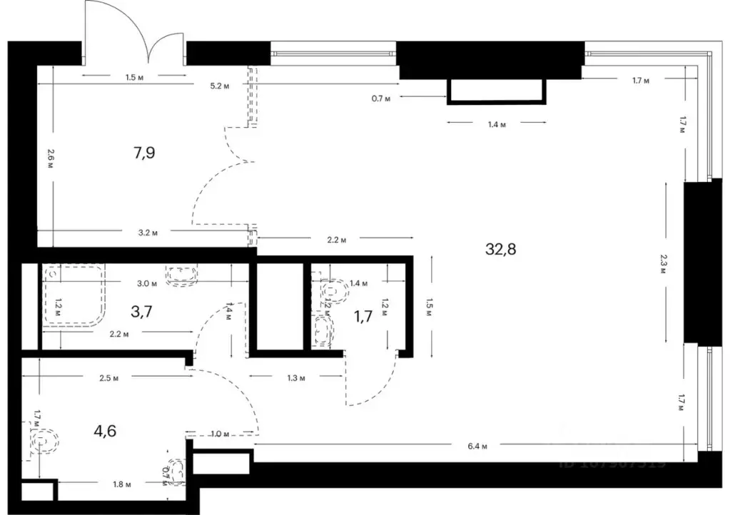 Помещение свободного назначения в Москва Котляковская ул., 9 (51 м) - Фото 2