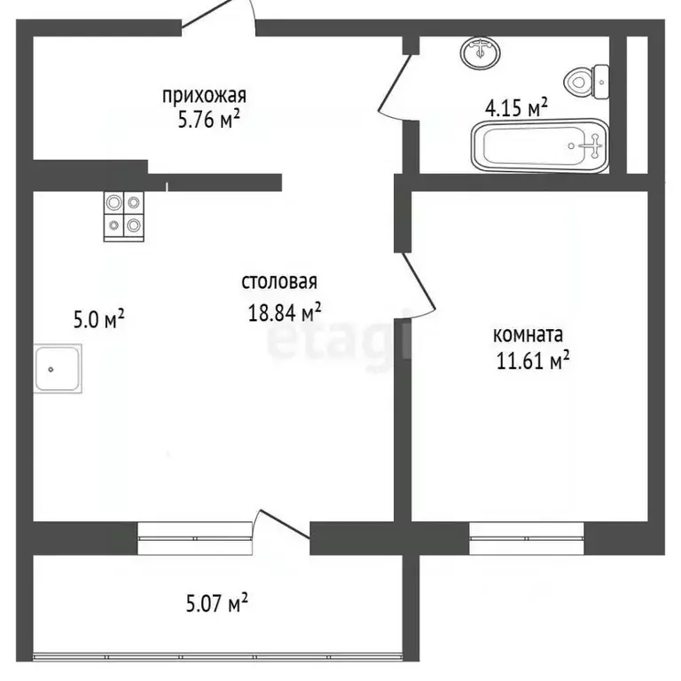 1-к кв. Челябинская область, Миасс просп. Макеева, 84 (40.7 м) - Фото 2