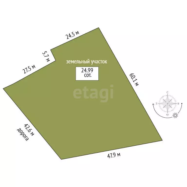 Участок в Славянское сельское поселение, село Аврора, Балочный ... - Фото 1