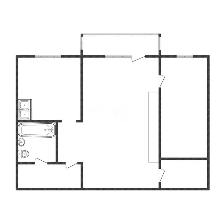 2-комнатная квартира: Губкин, Народная улица, 10 (42.4 м) - Фото 1