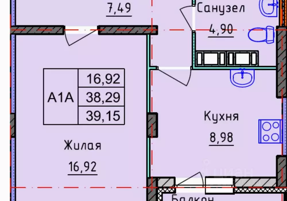 1-к кв. Ярославская область, Ярославль ул. Брагинская, 18к3 (39.15 м) - Фото 0