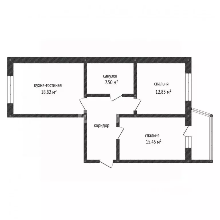 2-к кв. Челябинская область, Челябинск просп. Героя России Е.Н. ... - Фото 2