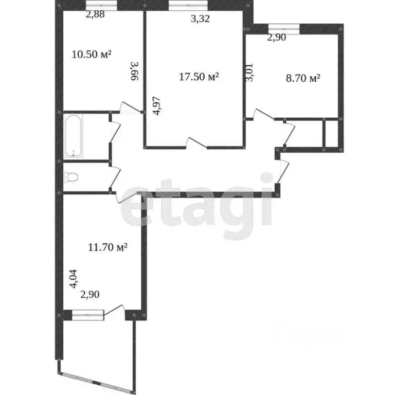 3-к кв. Вологодская область, Вологда Ярославская ул., 30А (63.5 м) - Фото 2