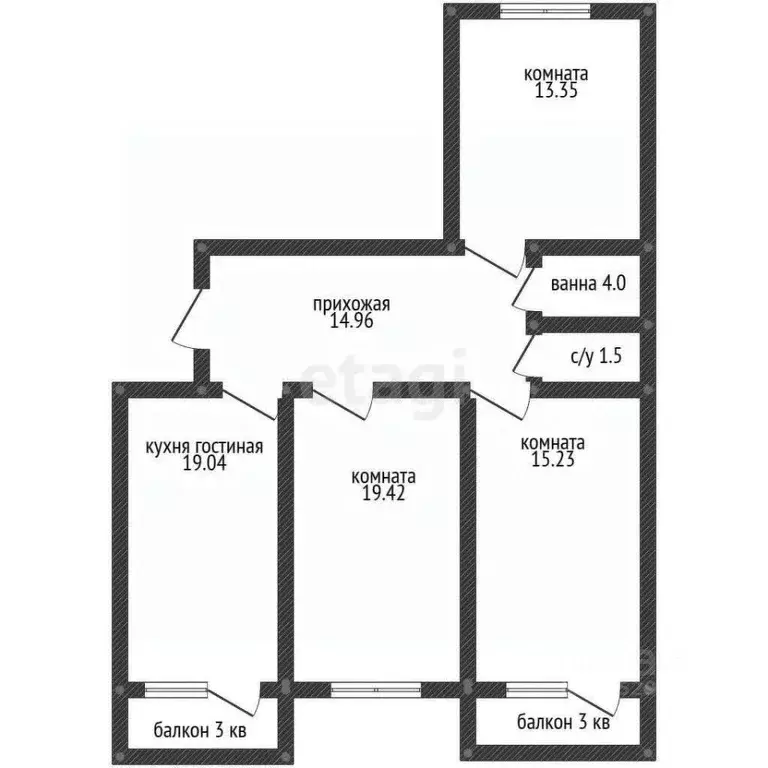 3-к кв. Краснодарский край, Краснодар Юбилейный мкр, ул. Думенко, 33 ... - Фото 2