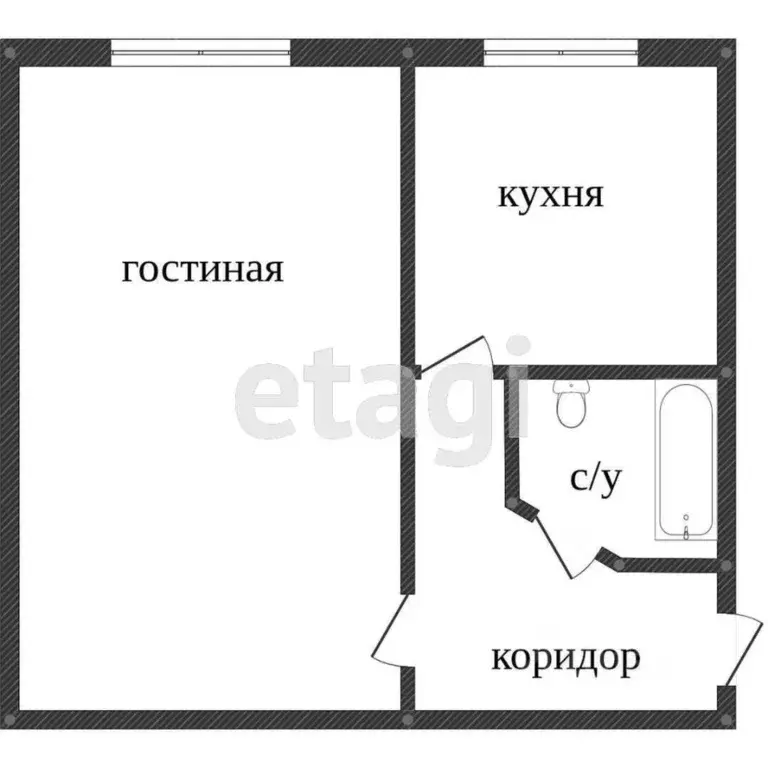 1-к кв. Ханты-Мансийский АО, Сургут ул. Нефтяников, 29А (28.0 м) - Фото 1