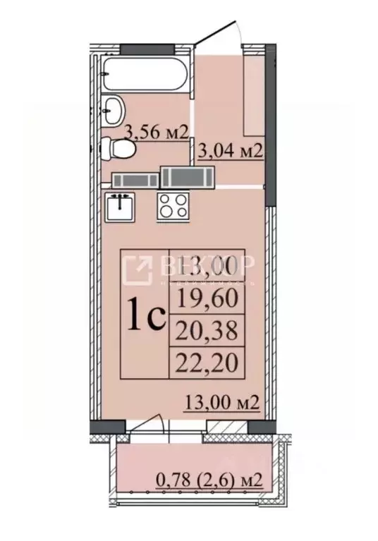 Студия Ярославская область, Ярославль ул. Старая Костромская, 5 (20.38 ... - Фото 2