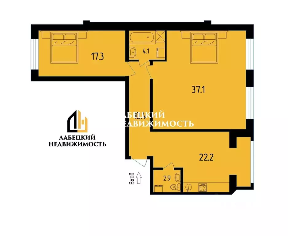 2-к кв. Санкт-Петербург ул. Шкапина, 9-11 (87.4 м) - Фото 2