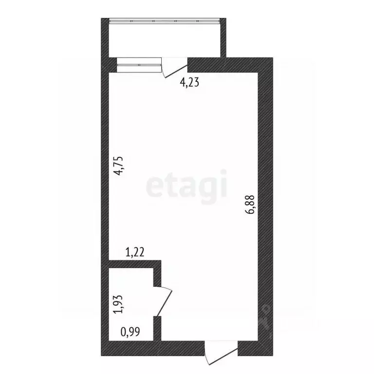 1-к кв. Амурская область, Благовещенск Амурская ул., 351 (30.4 м) - Фото 1