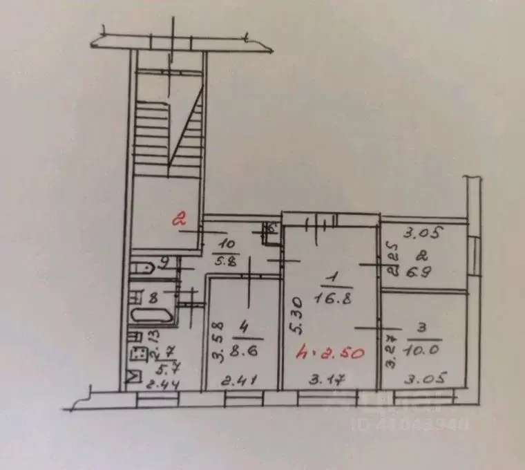 4-к кв. Тульская область, Новомосковск Олимпийская ул., 3Б (58.6 м) - Фото 2