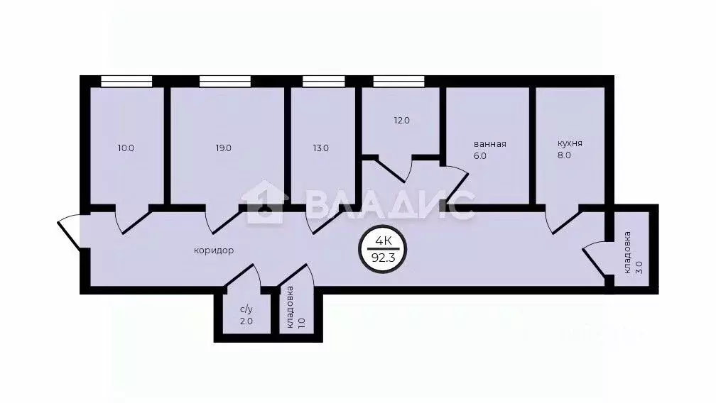 3-к кв. Санкт-Петербург просп. Большой Васильевского острова, 62 (92.3 ... - Фото 2