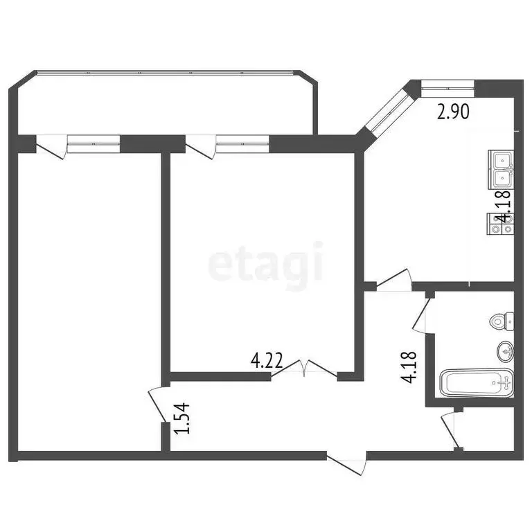 2-комнатная квартира: Железноводск, улица Косякина, 49 (84 м) - Фото 0