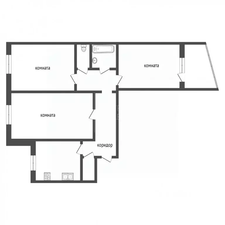 3-к кв. Тюменская область, Тюмень Механическая ул., 27 (65.9 м) - Фото 1