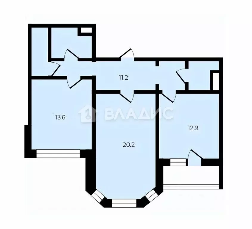 2-к кв. Липецкая область, Липецк ул. И.В. Свиридова, 20к3 (66.9 м) - Фото 2