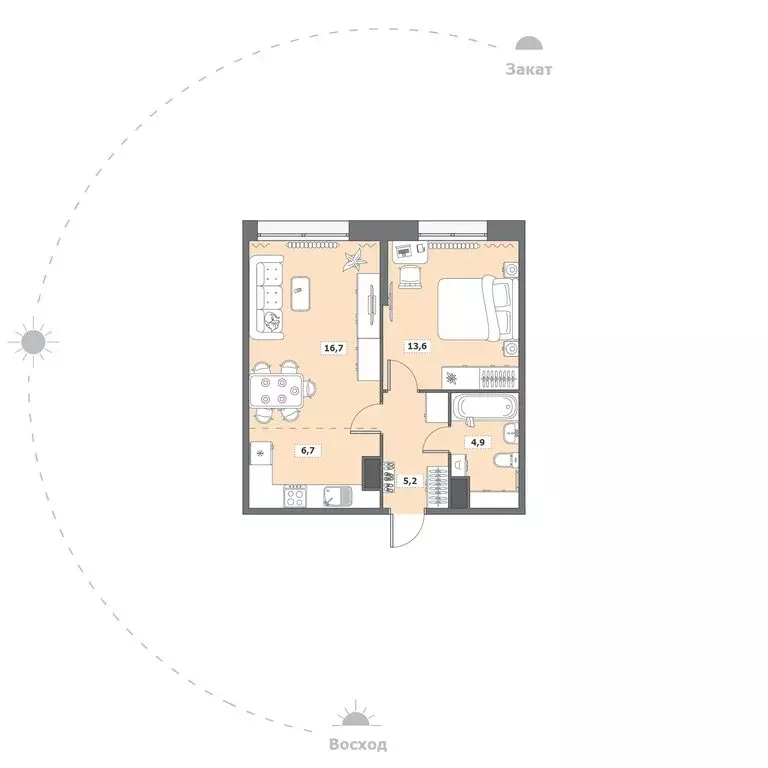 1-комнатная квартира: Череповец, Октябрьский проспект, 96 (47.1 м) - Фото 1