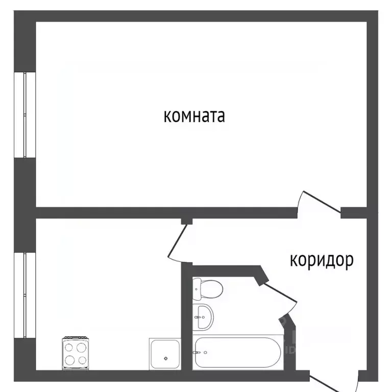 1-к кв. Ханты-Мансийский АО, Сургут ул. Островского, 12 (30.0 м) - Фото 0