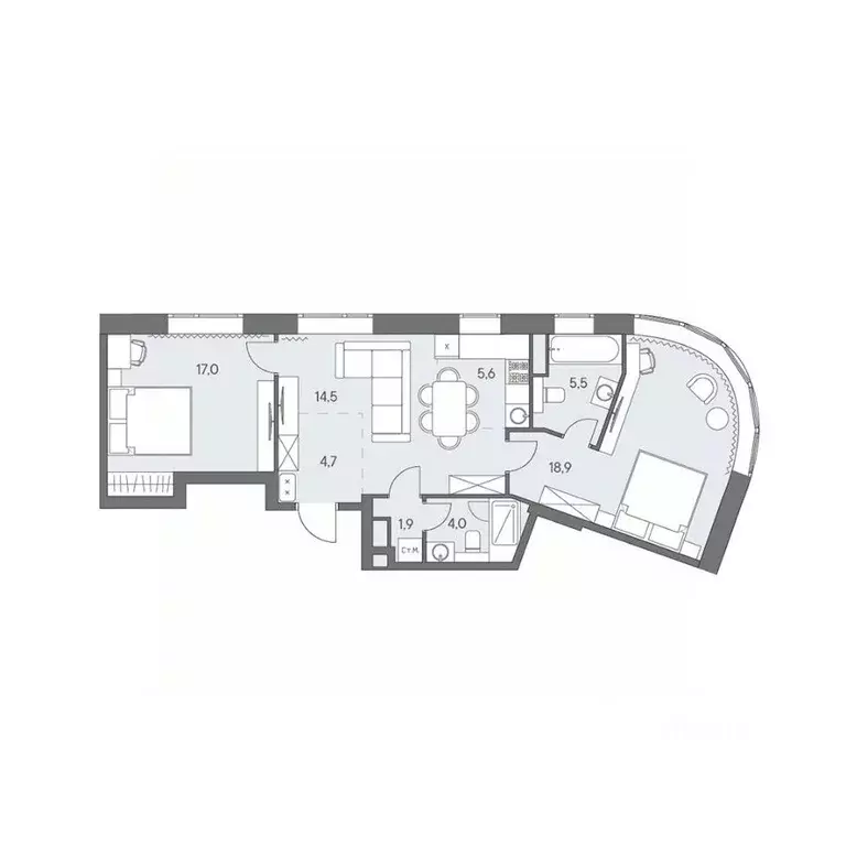 3-к кв. Москва ш. Боровское (дублер) (72.1 м) - Фото 0