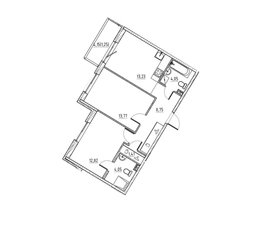 2-комнатная квартира: Бугры, Английская улица, 4к1 (59.33 м) - Фото 1