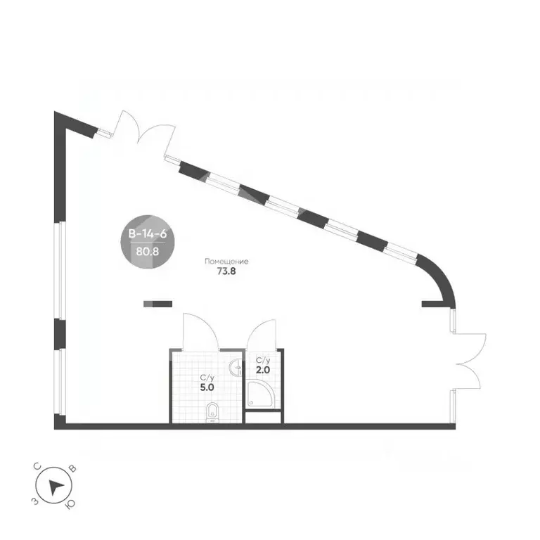 Помещение свободного назначения в Москва 4-я оч., Шагал жилой ... - Фото 2