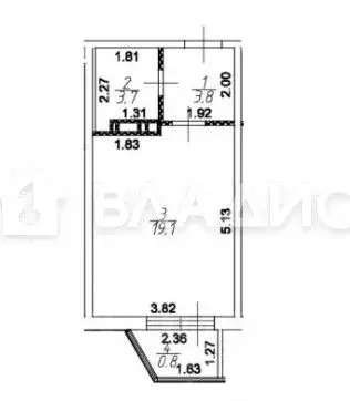 Студия Ленинградская область, Мурино Всеволожский район, ул. Шоссе в ... - Фото 2