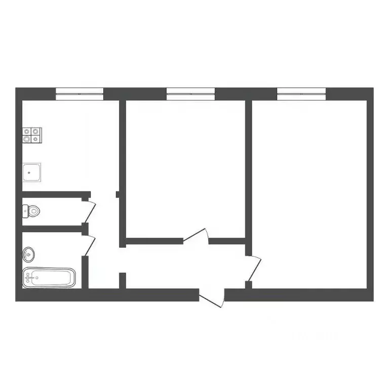 2-к кв. Тульская область, Киреевск ул. Тесакова, 12А (48.1 м) - Фото 0