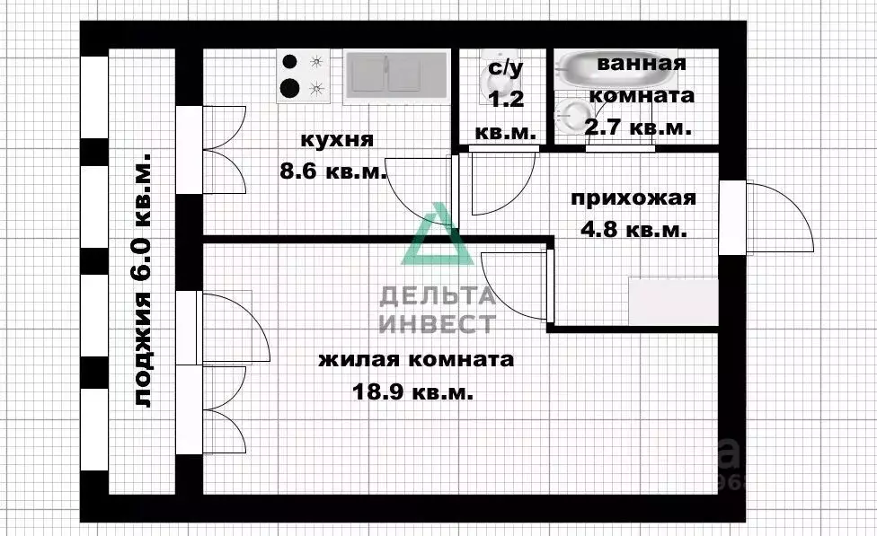 1-к кв. Башкортостан, Уфа Обская ул., 16/1 (36.8 м) - Фото 2
