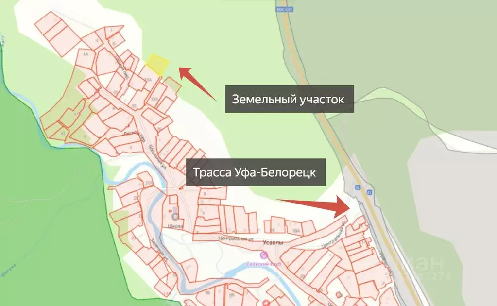 Участок в Башкортостан, Архангельский район, Бакалдинский сельсовет, ... - Фото 2