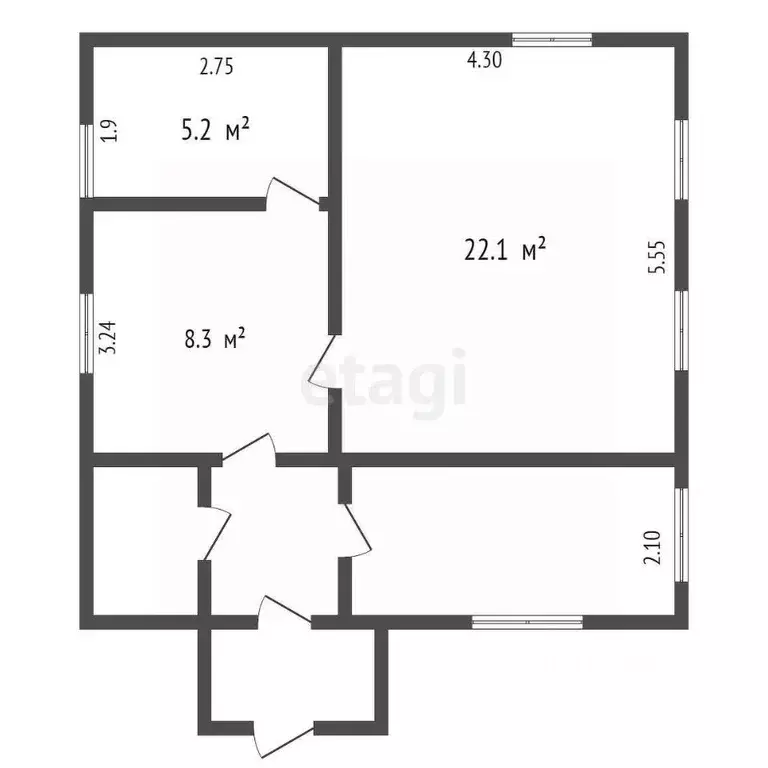 Дом в Самарская область, Жигулевск Могутовая ул., 37 (59 м) - Фото 1