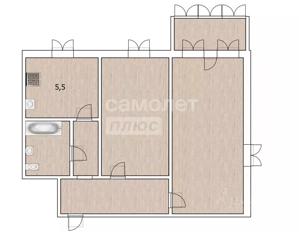 2-к кв. Тюменская область, Тюмень ул. Парфенова, 18 (44.2 м) - Фото 2