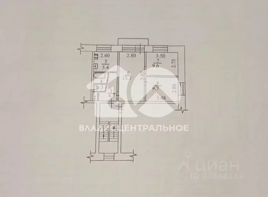 3-к кв. Новосибирская область, Новосибирск Станционная ул., 44/1 (49.6 ... - Фото 1
