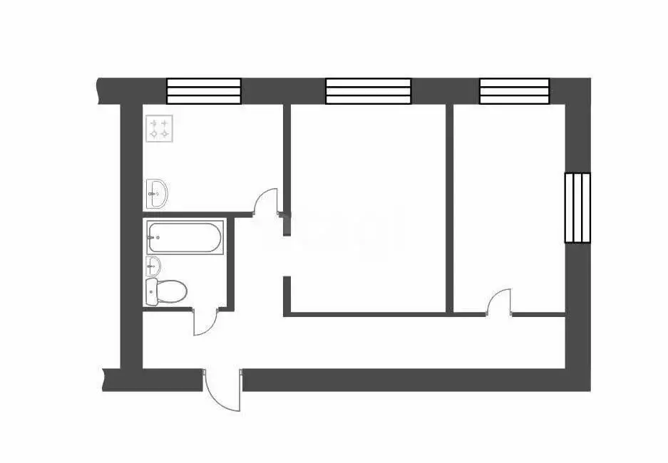 2-комнатная квартира: Усть-Катав, 2-й микрорайон, 16 (44.3 м) - Фото 1