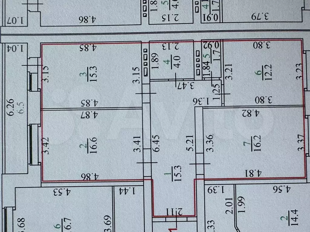 3-к. квартира, 81,3 м, 8/9 эт. - Фото 0