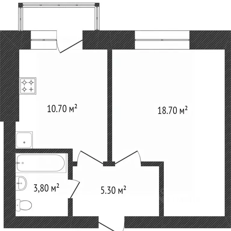 1-к кв. Костромская область, Кострома Давыдовский-2 мкр, 79 (36.6 м) - Фото 2