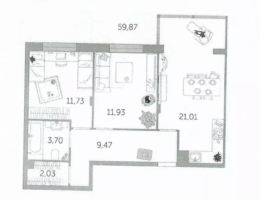 2-к кв. Тульская область, Тула ул. Самоварная, 5 (60.0 м) - Фото 1
