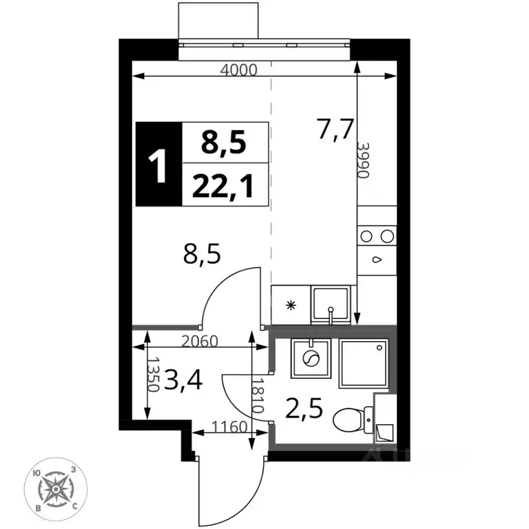 Студия Московская область, Химки Подрезково мкр, 1-й Шереметьевский ... - Фото 1