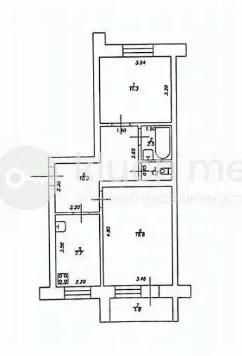 2-к кв. Татарстан, Казань Габдуллы Тукая ул., 106А (51.5 м) - Фото 2
