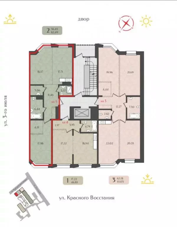 5-к кв. Иркутская область, Иркутск ул. Красного Восстания, 24 (238.6 ... - Фото 2